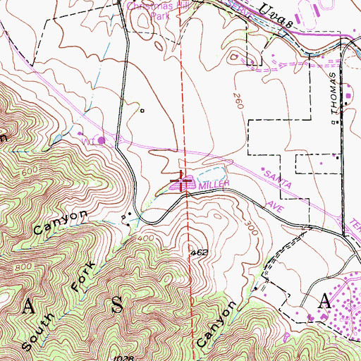 Topographic Map of Babbs Canyon, CA