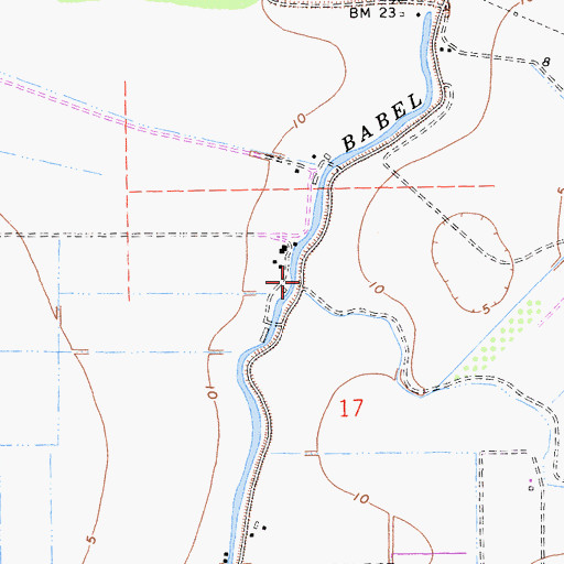 Topographic Map of Babel Slough, CA