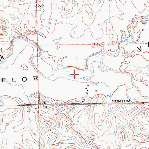 Topographic Map of Bachelor Valley, CA