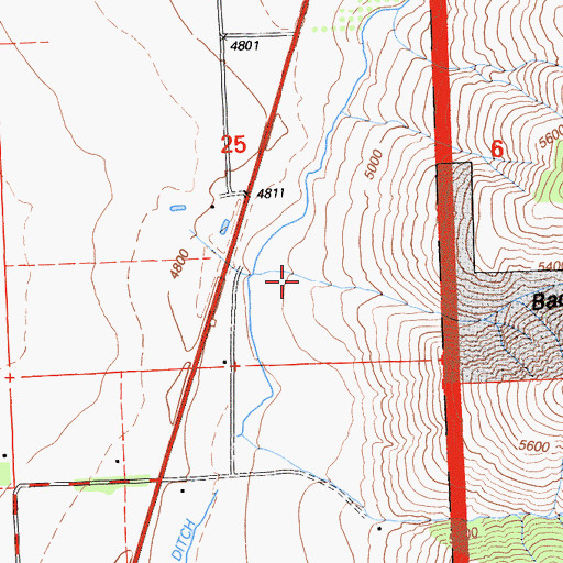 Topographic Map of Badger Canyon, CA