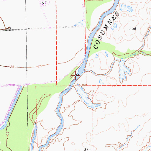 Topographic Map of Badger Creek, CA