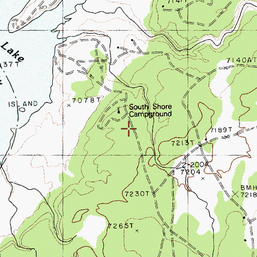 Topographic Map of Tsaile Dam, AZ