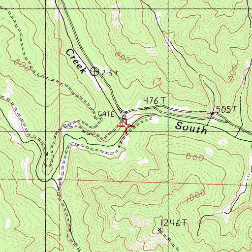 Topographic Map of Bailey Creek, CA