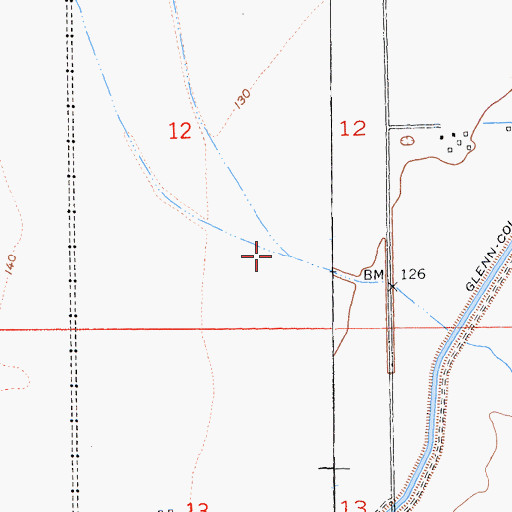Topographic Map of Baker Slough, CA