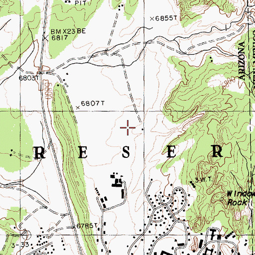 Topographic Map of Tse Bonito Campground, AZ