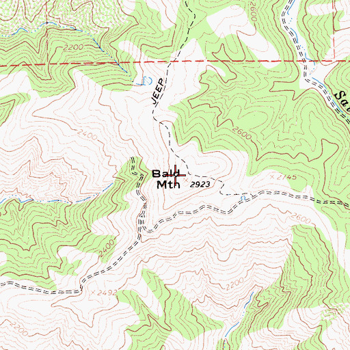Topographic Map of Bald Mountain, CA