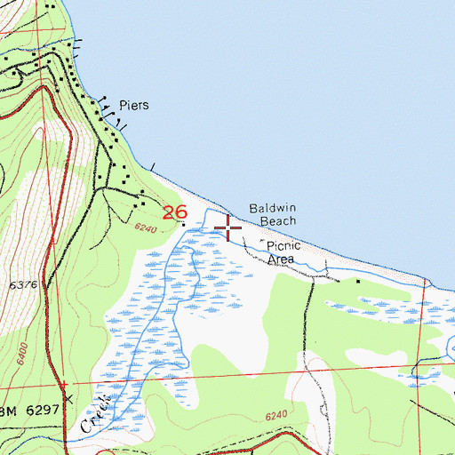 Topographic Map of Baldwin Beach, CA