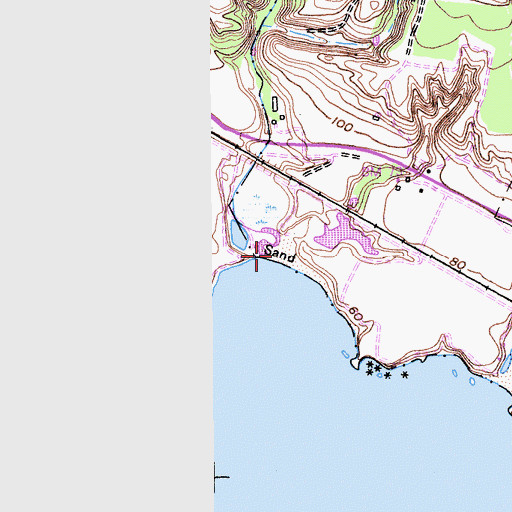 Topographic Map of Baldwin Creek, CA