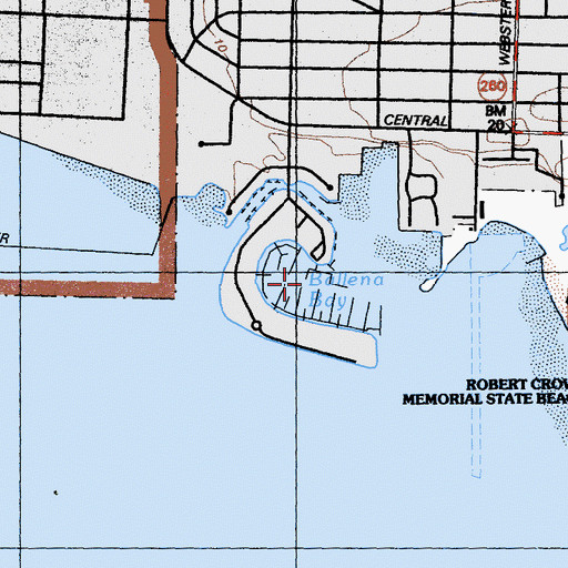 Topographic Map of Ballena Bay, CA