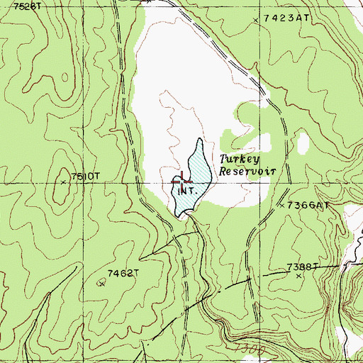 Topographic Map of Turkey Reservoir, AZ