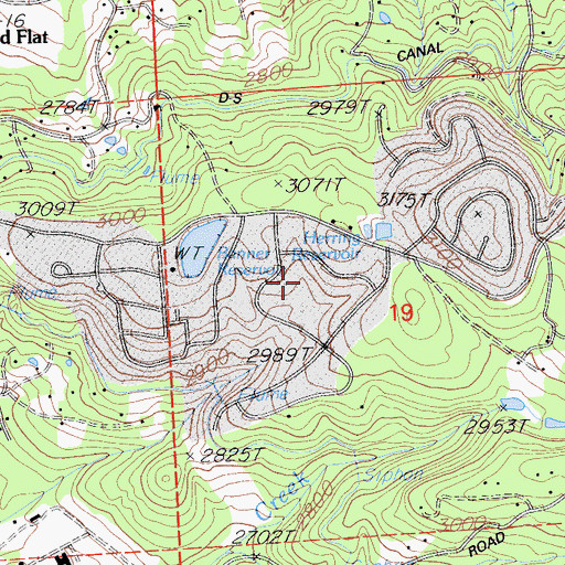 Topographic Map of Banner Mountain Mine, CA