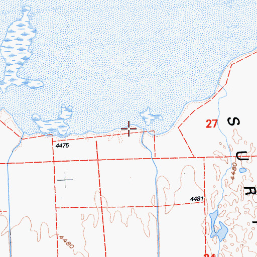 Topographic Map of Bare Creek, CA