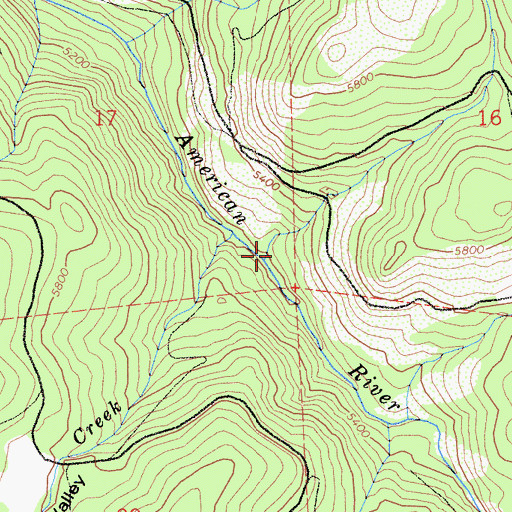 Topographic Map of Bark Sharrly Canyon, CA