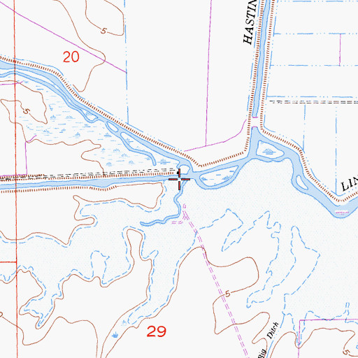 Topographic Map of Barker Slough, CA