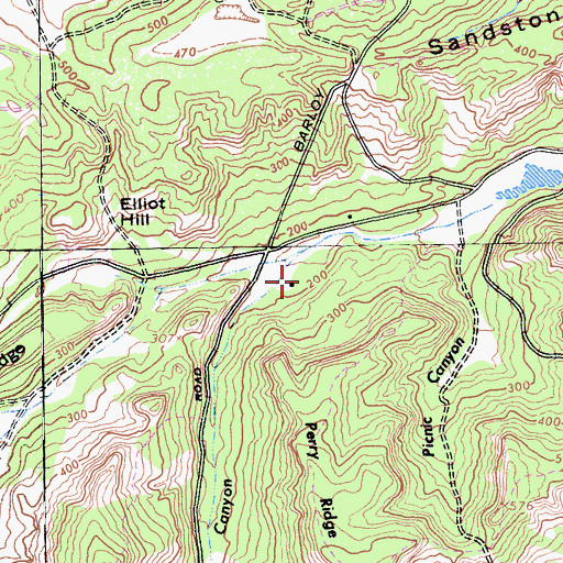 Topographic Map of Barloy Canyon, CA