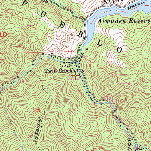 Topographic Map of Barret Canyon, CA