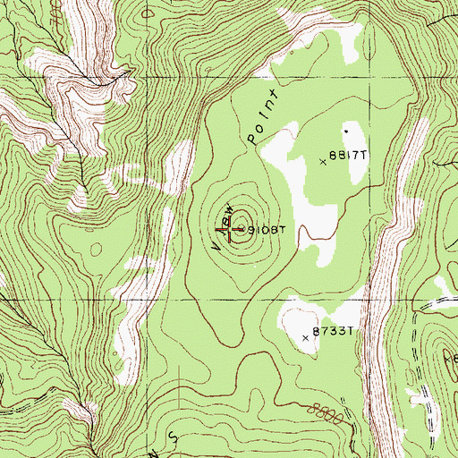 Topographic Map of View Point, AZ