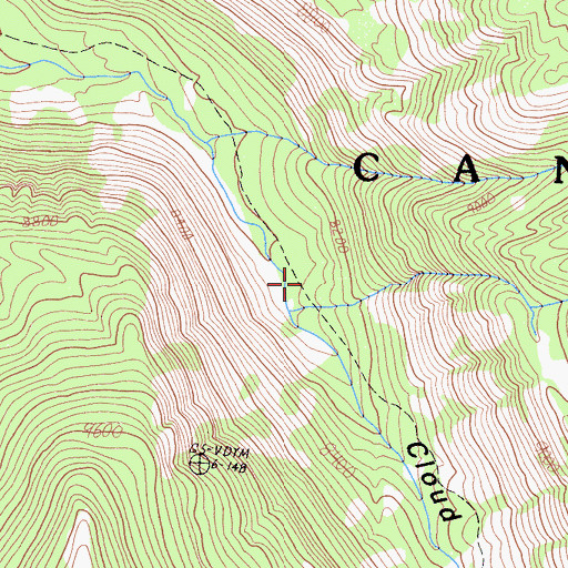 Topographic Map of Barton Creek, CA