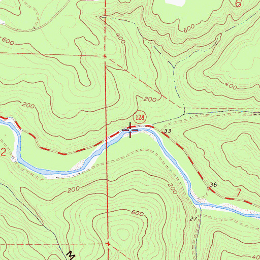 Topographic Map of Barton Gulch, CA