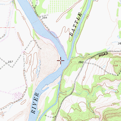 Topographic Map of Battle Creek, CA
