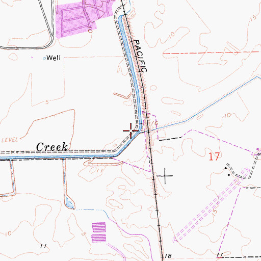 Topographic Map of Beacon Creek, CA