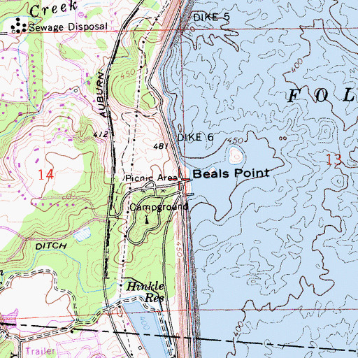 Topographic Map of Beals Point, CA