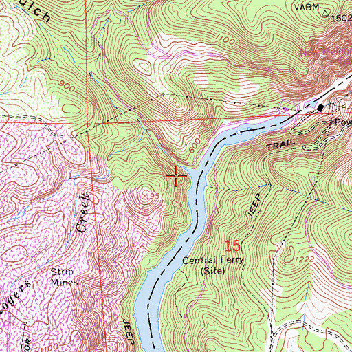 Topographic Map of Bean Gulch, CA
