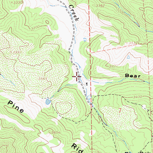 Topographic Map of Bear Canyon, CA