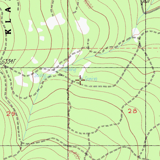 Topographic Map of Bear Canyon Campground, CA