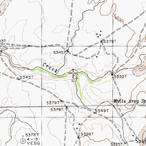 Topographic Map of White Area Canyon, AZ