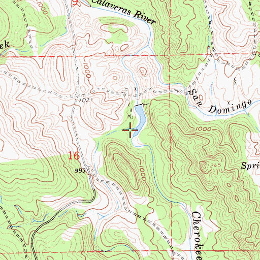 Topographic Map of Bear Creek, CA