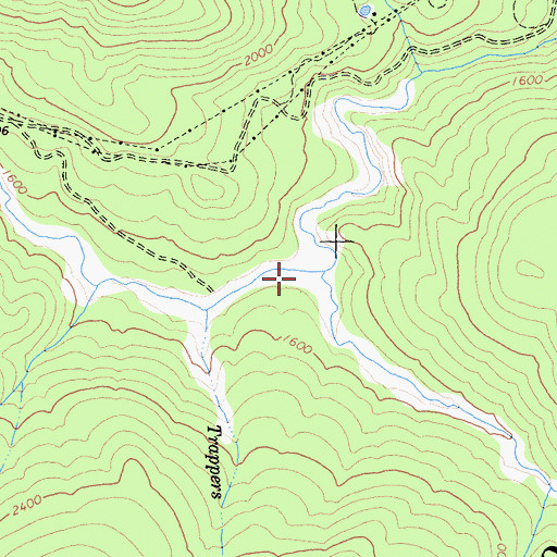 Topographic Map of Bear Creek, CA