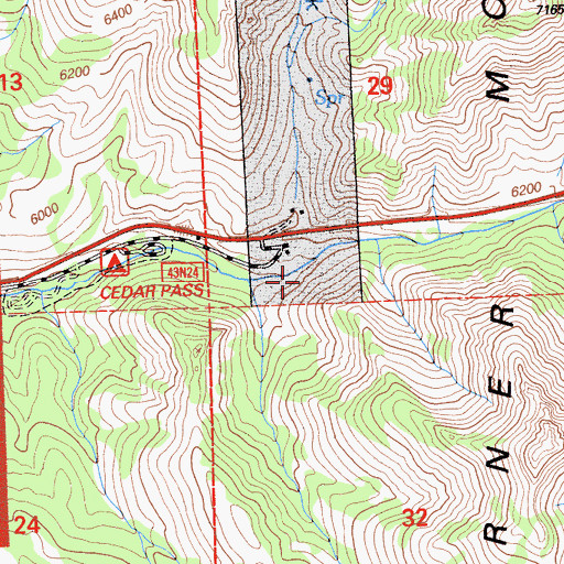 Topographic Map of Bear Creek, CA