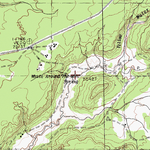 Topographic Map of White around the Mountain Spring, AZ