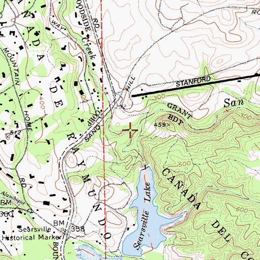 Topographic Map of Bear Creek, CA