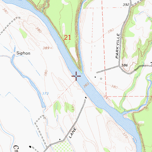 Topographic Map of Bear Creek, CA