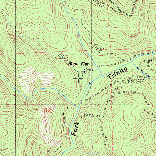 Topographic Map of Bear Flat, CA