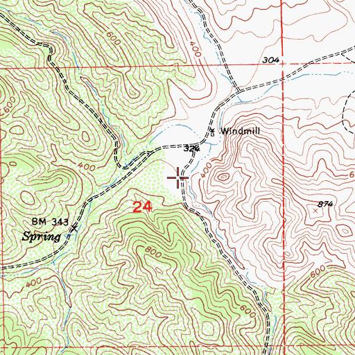 Topographic Map of Bear Gulch, CA