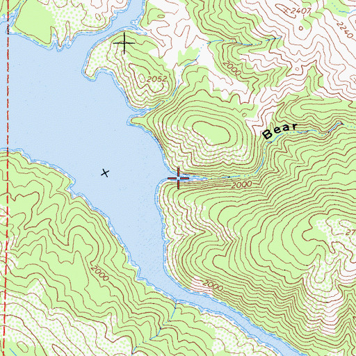 Topographic Map of Bear Gulch, CA
