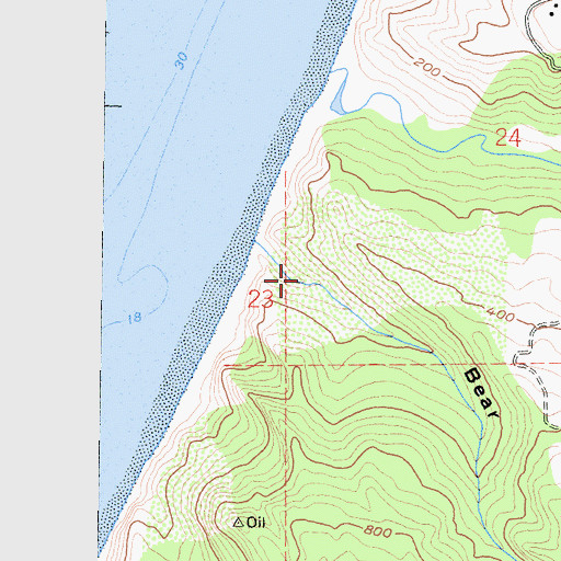 Topographic Map of Bear Gulch, CA