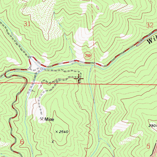 Topographic Map of Bear Gulch, CA
