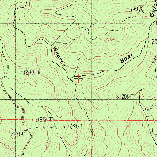 Topographic Map of Bear Gulch, CA