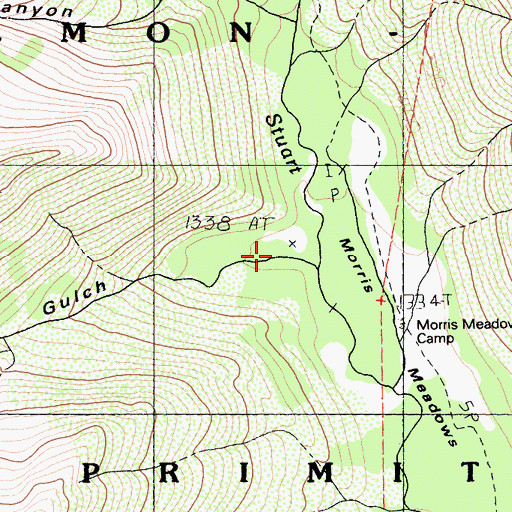 Topographic Map of Bear Gulch, CA