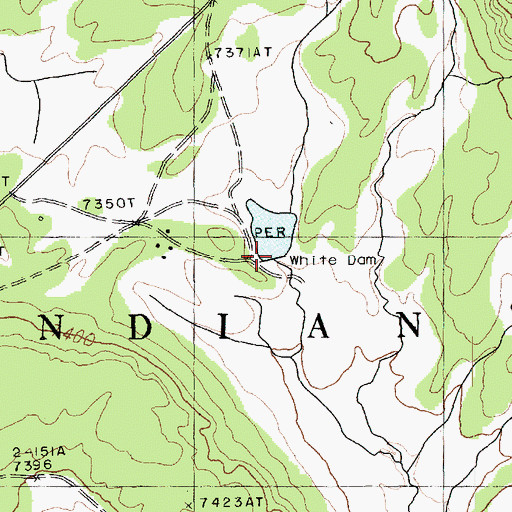 Topographic Map of White Dam, AZ
