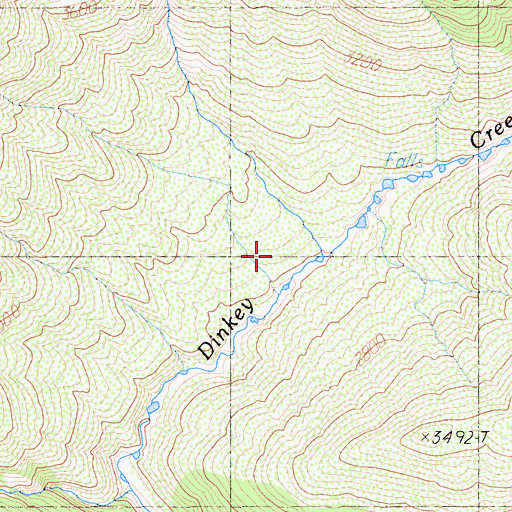 Topographic Map of Bear Meadow Creek, CA