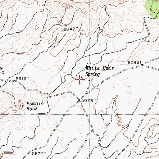 Topographic Map of White Hair Spring, AZ