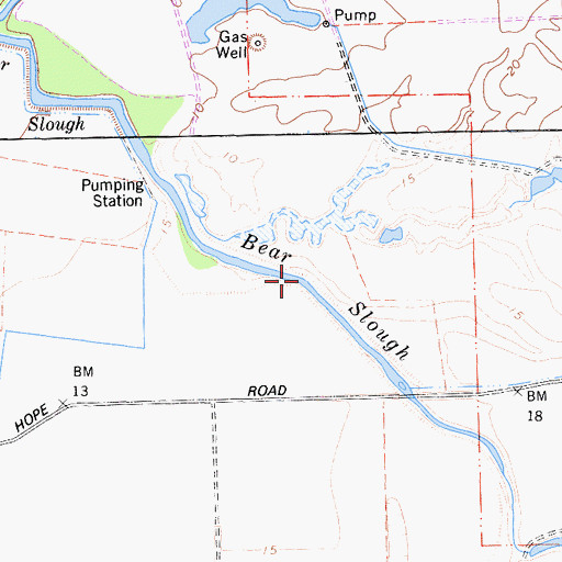 Topographic Map of Bear Slough, CA