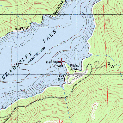 Topographic Map of Beardsley Point, CA