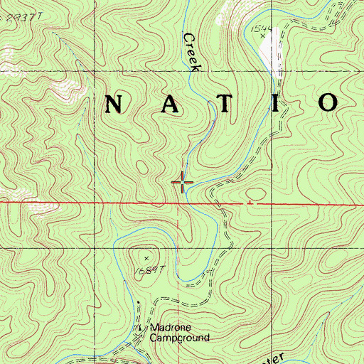 Topographic Map of Beartrap Creek, CA