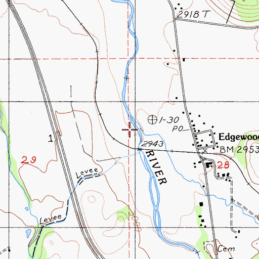 Topographic Map of Beaughton Creek, CA